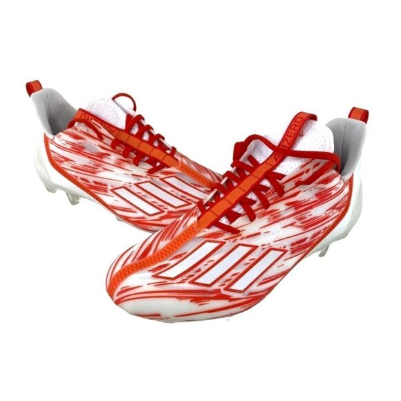 Adidas Adizero Mens Size 15 Orange White Football Cleats HP8748 New - Picture 1 of 7